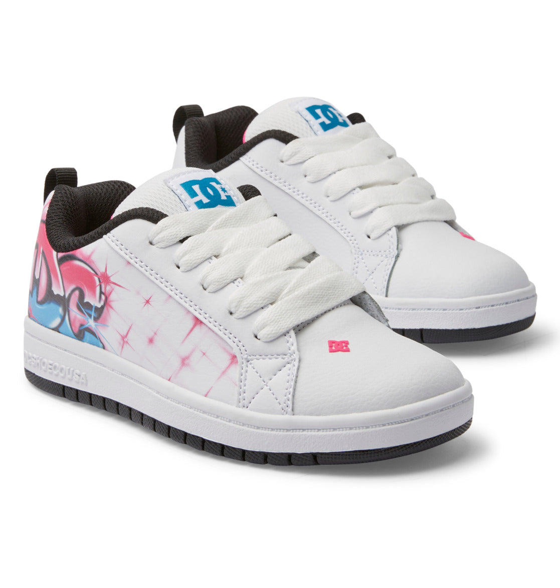 Kids' Graffiti Print Court Graffik Shoes - Image 2